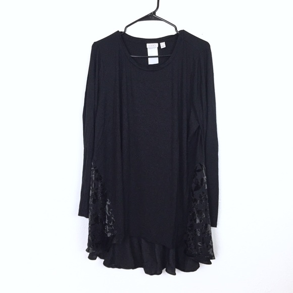 LOGO long sleeve tunic top